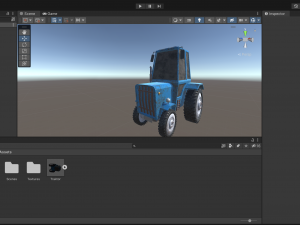 Old rusty tractor Low-poly 3D Model