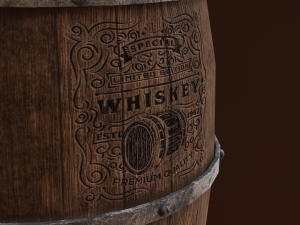 Low Poly realistic barrel 3D Model