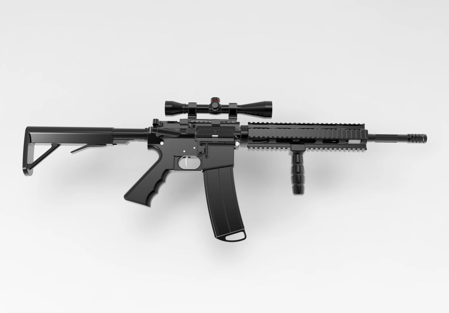 Rifle - for 3D Printing - Digital Modeling 3D Print Model .c4d .max .obj .3ds .fbx .stl .blend