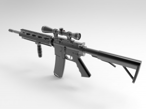 Rifle - for 3D Printing - Digital Modeling Model Cetak 3D