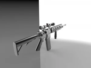 Rifle - for 3D Printing - Digital Modeling 3D Print Model