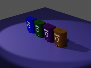Garbage cans 3D 모델