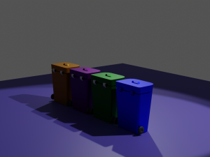 Garbage cans 3D 모델