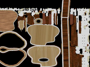 Pronto para jogo PBR de guitarra ac&uacute;stica low-poly Modelo 3D