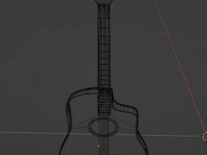 Acustic guitar low-poly PBR game ready 3D Model