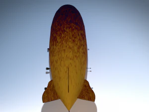 Airship PBR low poly animated 3D Model