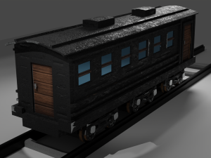 Locomotive c5795 PBR Low poly game ready Modelo 3D