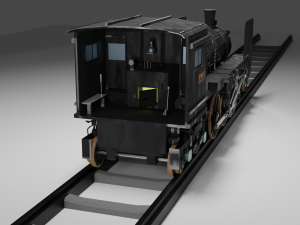 Locomotive c5795 PBR Low poly game ready Modelo 3D