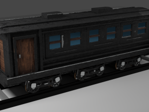 Locomotive c5795 PBR Low poly game ready Modelo 3D