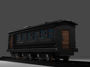 Locomotive c5795 PBR Low poly game ready Modelo 3D