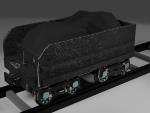 Locomotive c5795 PBR Low poly game ready Modelo 3D
