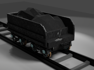 Locomotive c5795 PBR Low poly game ready Modelo 3D