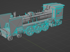 Locomotive c5795 PBR Low poly game ready Modelo 3D