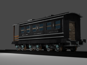 Locomotive c5795 PBR Low poly game ready Modelo 3D