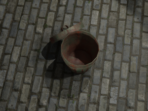 Trash cans conteiners PBR Low-poly game ready Modelo 3D
