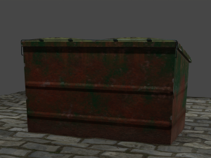 Trash cans conteiners PBR Low-poly game ready Modelo 3D
