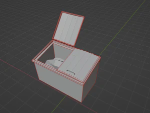 Trash cans conteiners PBR Low-poly game ready 3D Model