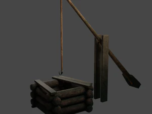 Medieval well pack low-poly PBR game ready 3D Model