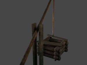 Medieval well pack low-poly PBR game ready Modelo 3D