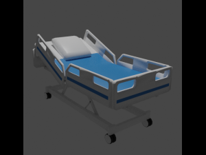 Medical bed Low Poly Model 3D