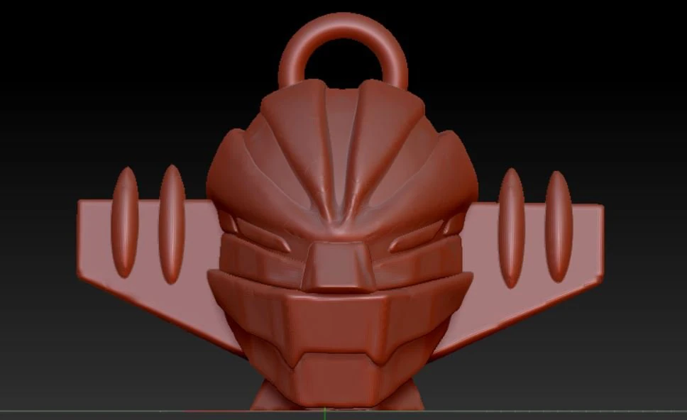 Jeeg Robot - keychain or necklace 3D Print Model .c4d .max .obj .3ds .fbx .stl .blend