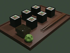 Lezzetli suşi 3D Model