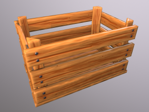 Stylized wood crate 3D Model