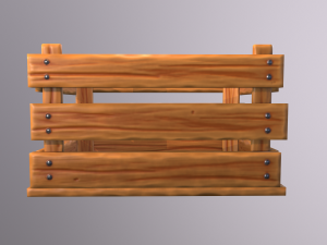 Stylized wood crate 3D Model
