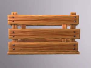 Stylized wood crate 3D Model