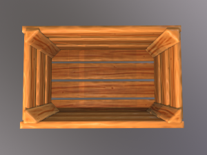 Stylized wood crate 3D Model