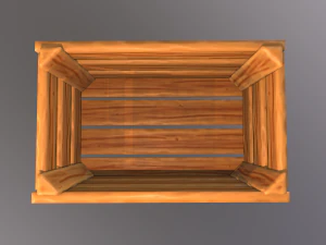 Stylized wood crate 3D Model