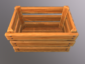 Stylized wood crate 3D Model
