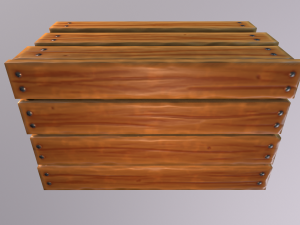 Stylized wood crate 3D Model