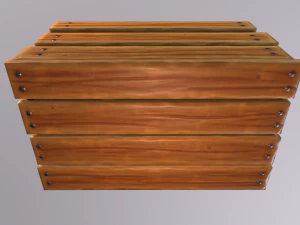 Stylized wood crate 3D Model