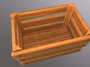 Stylized wood crate 3D Model