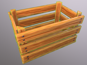 Stylized wood crate 3D Model