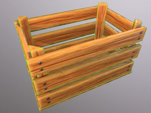 Stylized wood crate 3D Model