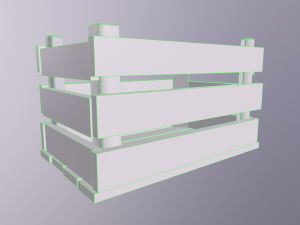 Stylized wood crate 3D Model