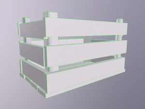 Stylized wood crate 3D Model