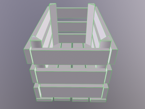 Stylized wood crate 3D Model