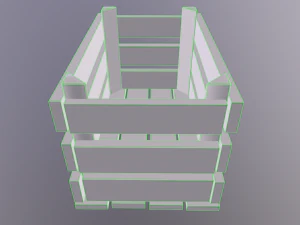 Stylized wood crate 3D Model