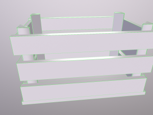 Stylized wood crate 3D Model