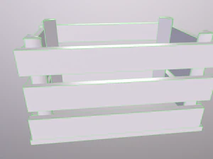 Stylized wood crate 3D Model