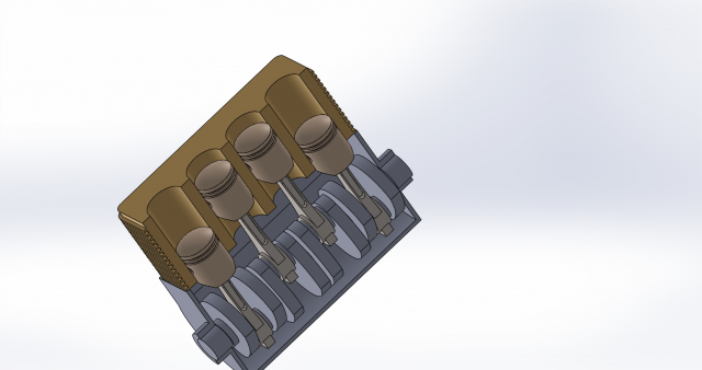 4 stroke engine 3D Model .c4d .max .obj .3ds .fbx .stl .blend 