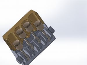 4 stroke engine 3D Model