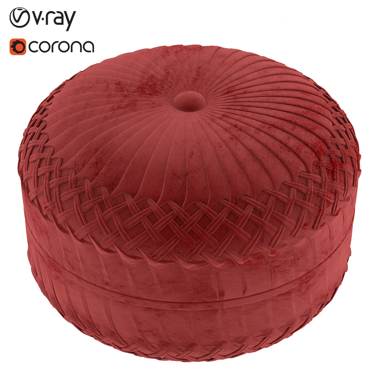 Pouf 3D Model .c4d .max .obj .3ds .fbx .stl .blend 