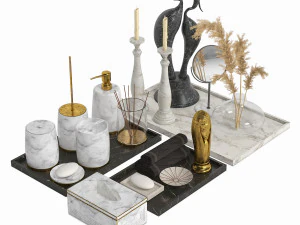 Аксессуары для ванной комнаты 1 3D Модель