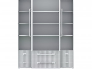 Ebony Satin Tall Cabinet 3D Model