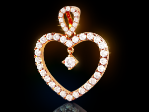 Heart Diamond Pendant Modelo de impresión 3D