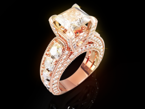 Solitaire women ring 3Dプリントモデル